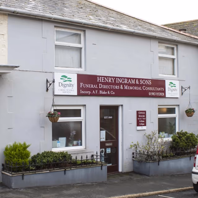 Exterior of a funeral directors