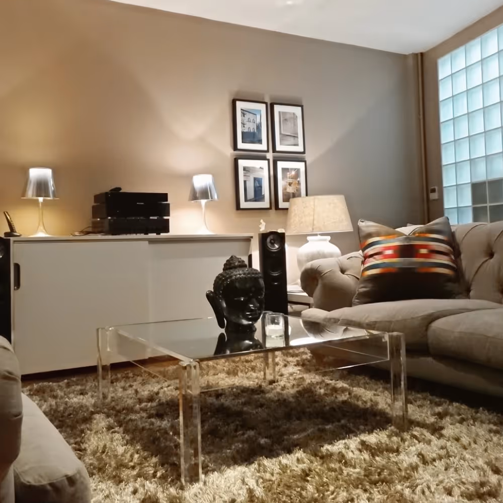Contemporary styled interior of a living room