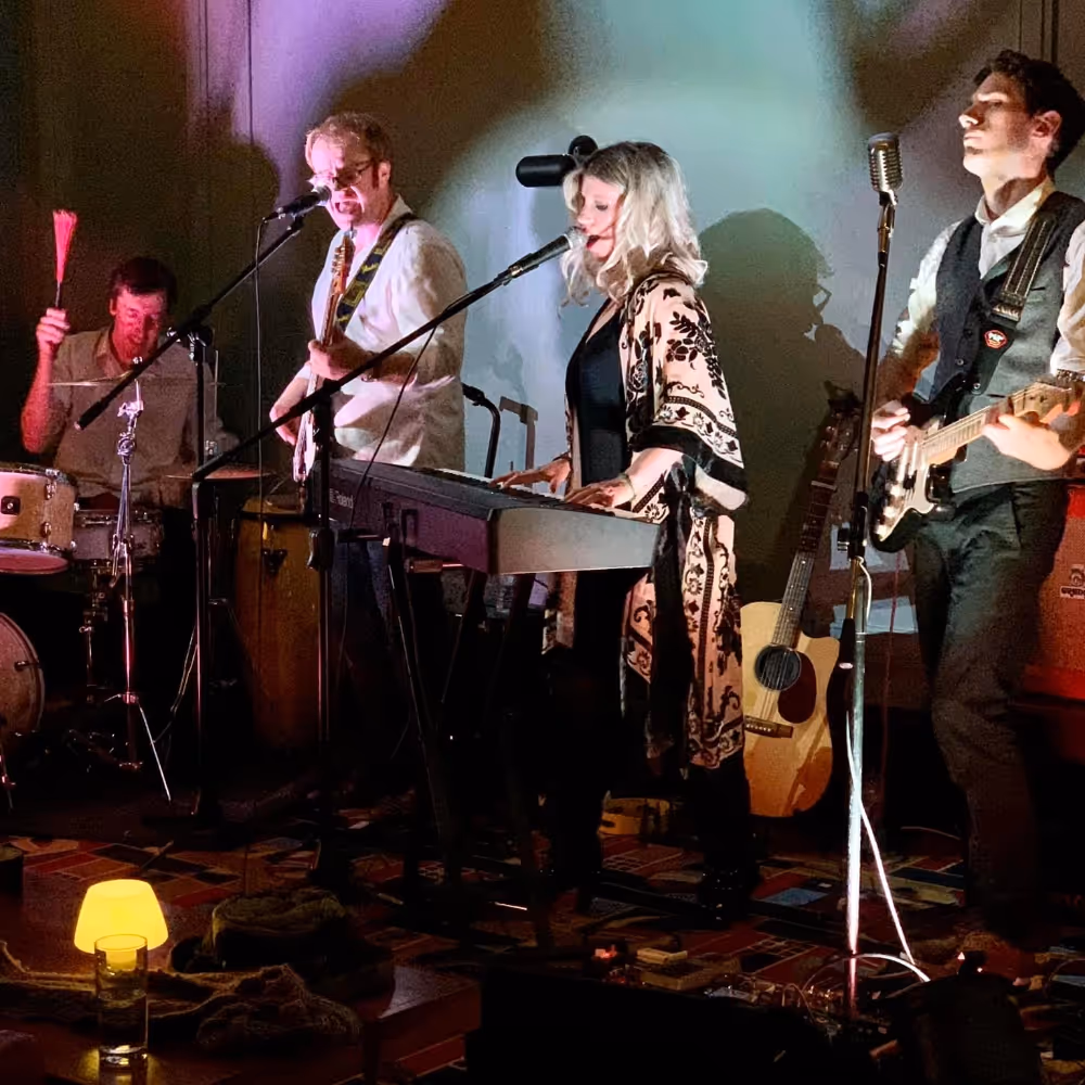 Live band in a music club
