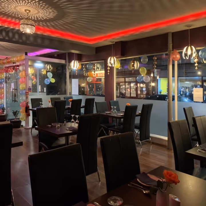 Interior of an Indian restaurant