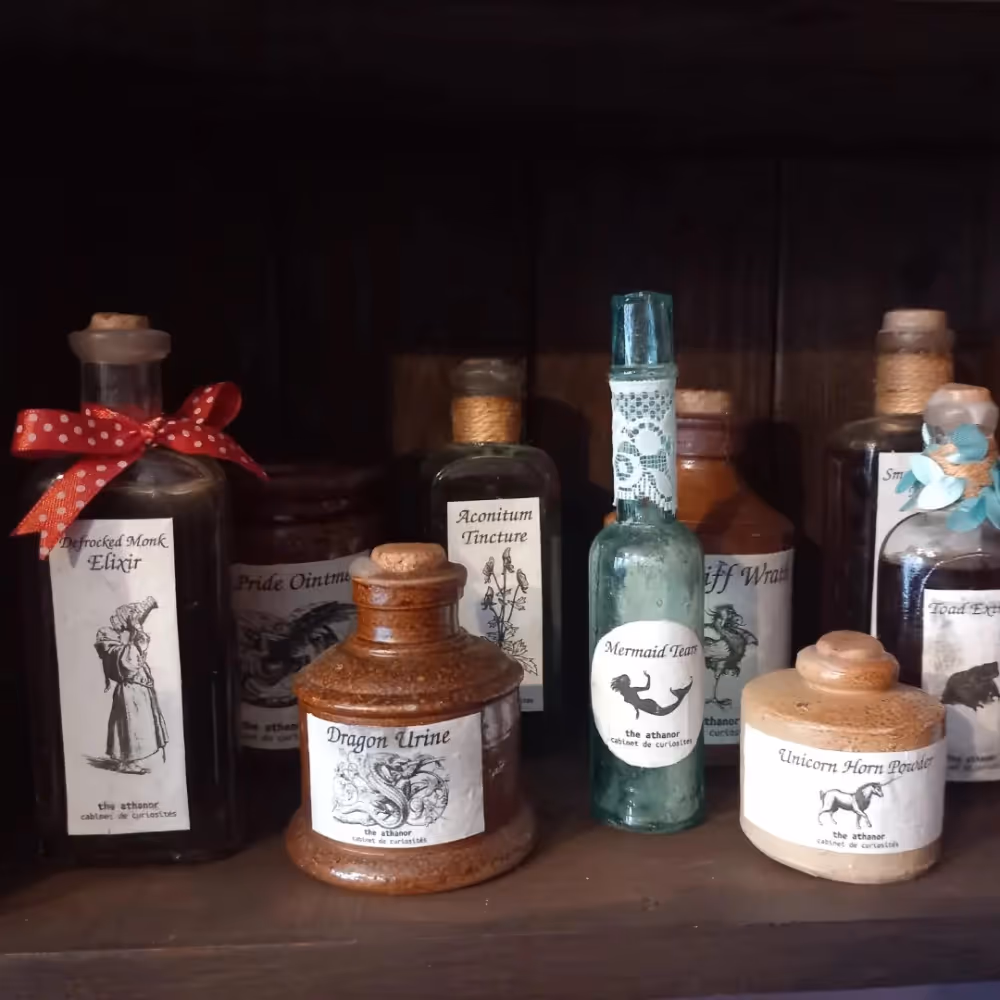 Earthenware bottle of potions