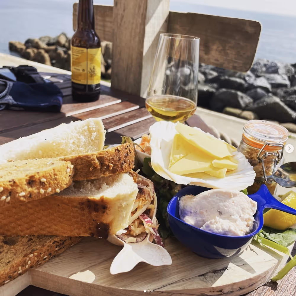 Ploughmans lunch at an outdoors cafe