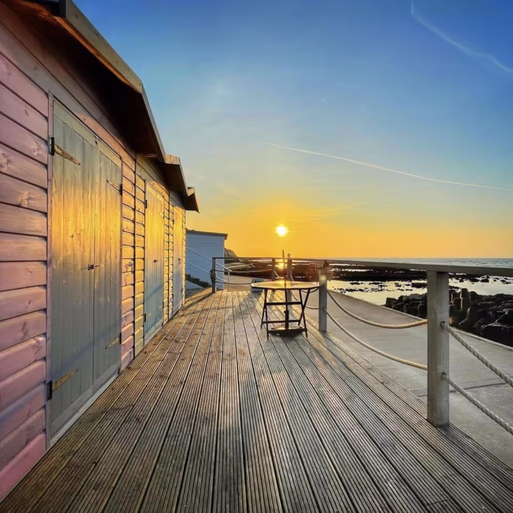 Promedade safe at sunset