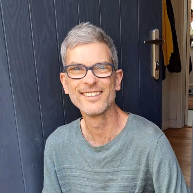 Man sitting in a doorway