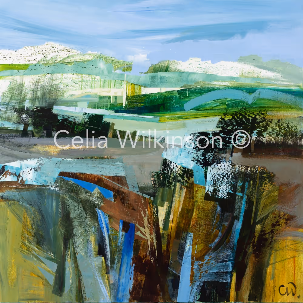 An abstract landscape painting