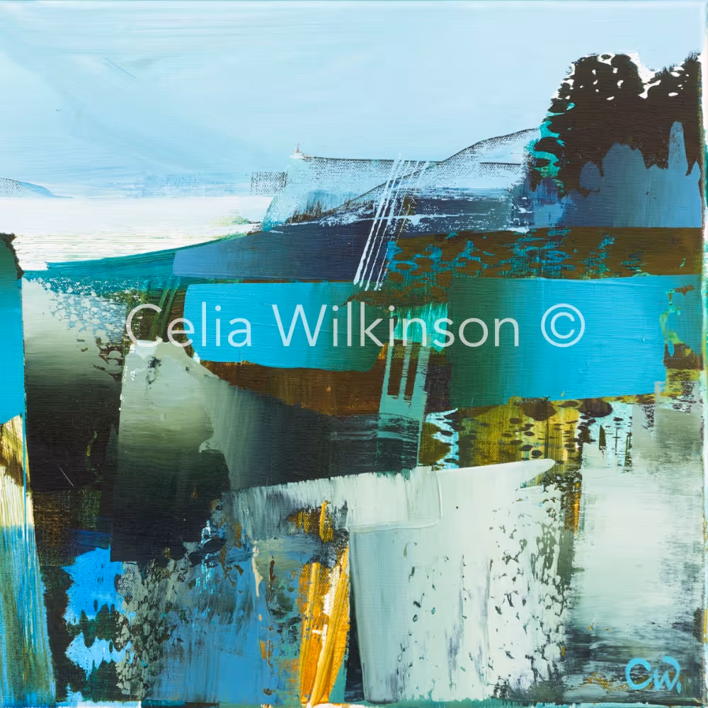 An abstract landscape painting