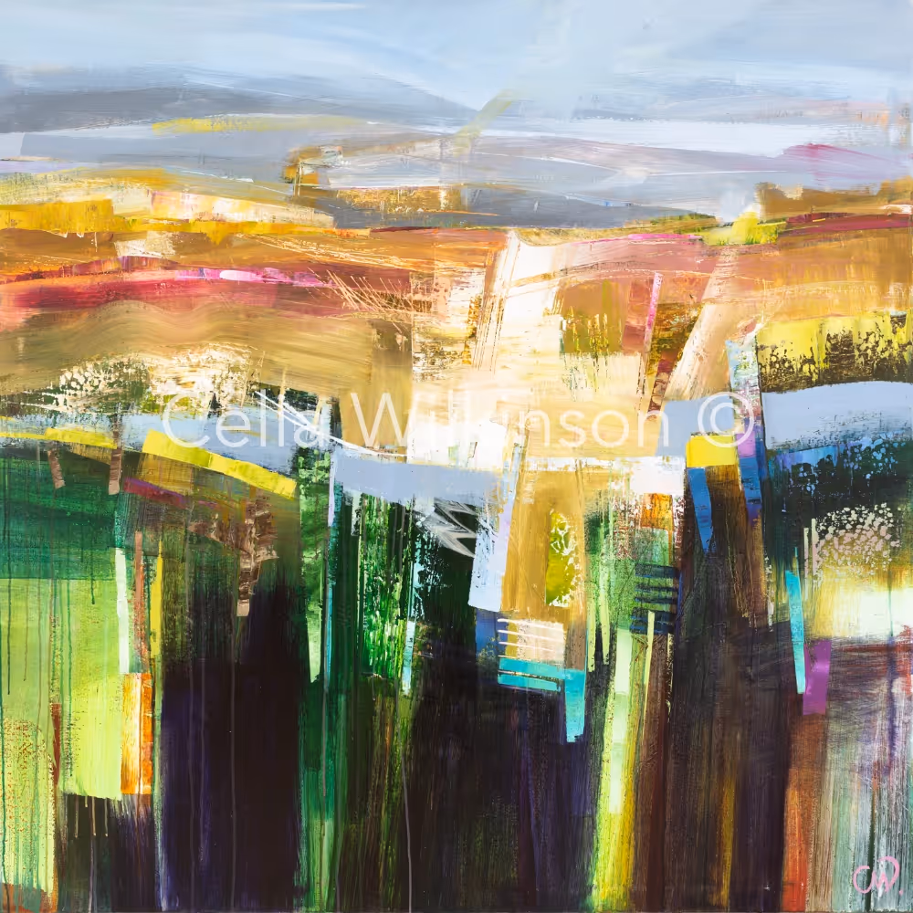 An abstract landscape painting