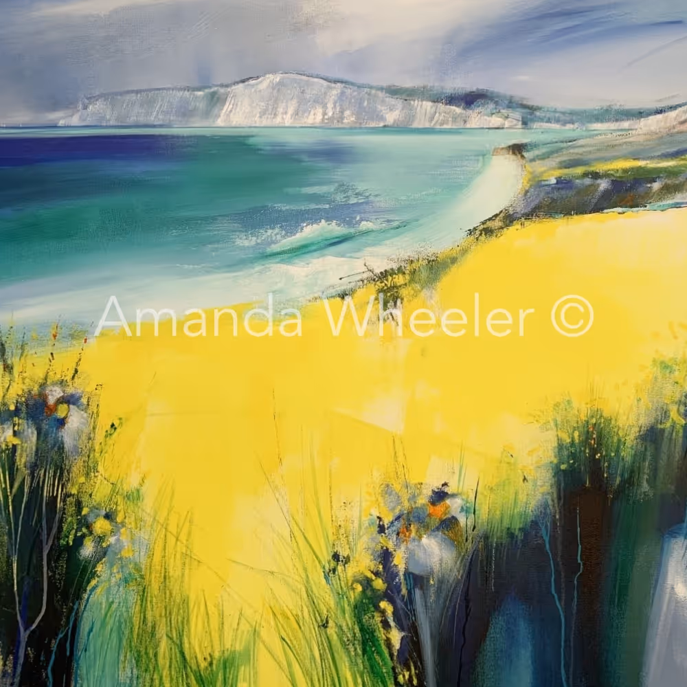 Acrylic seascape painting