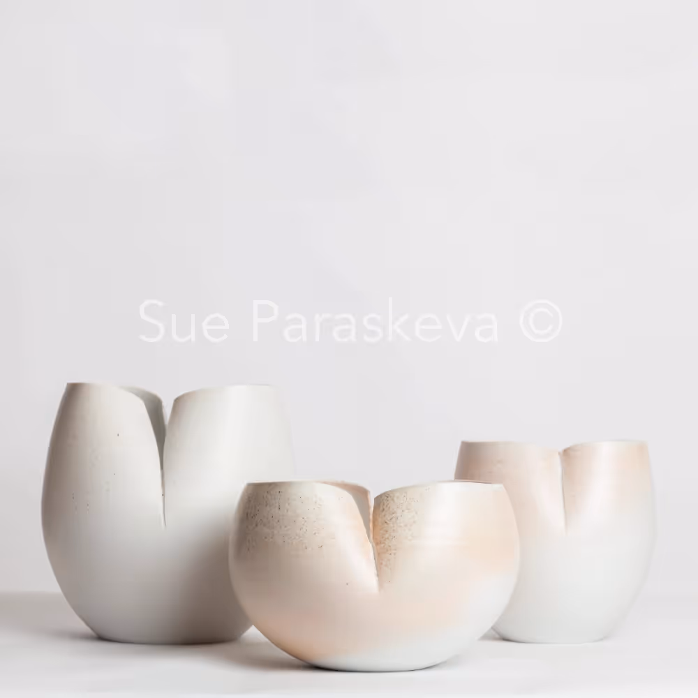 Handmade porcelain vases