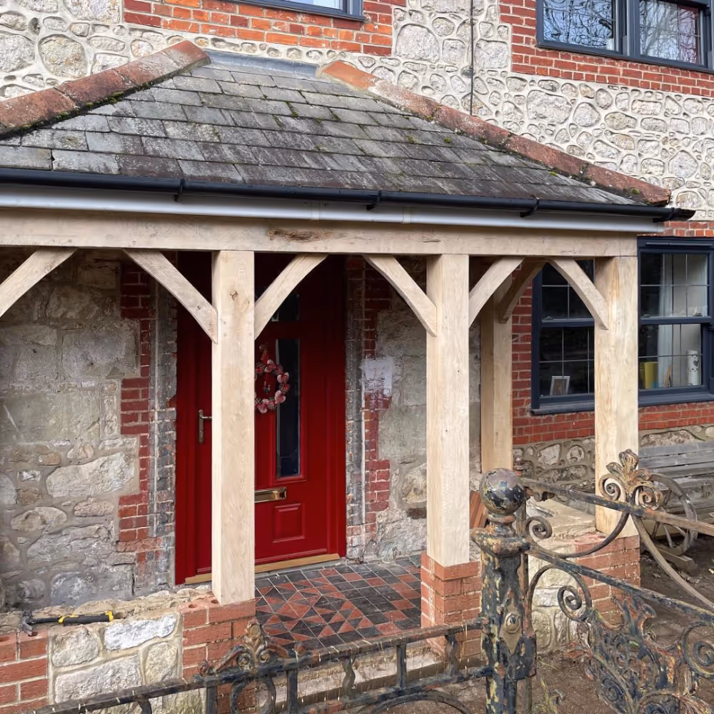 Oak open porch