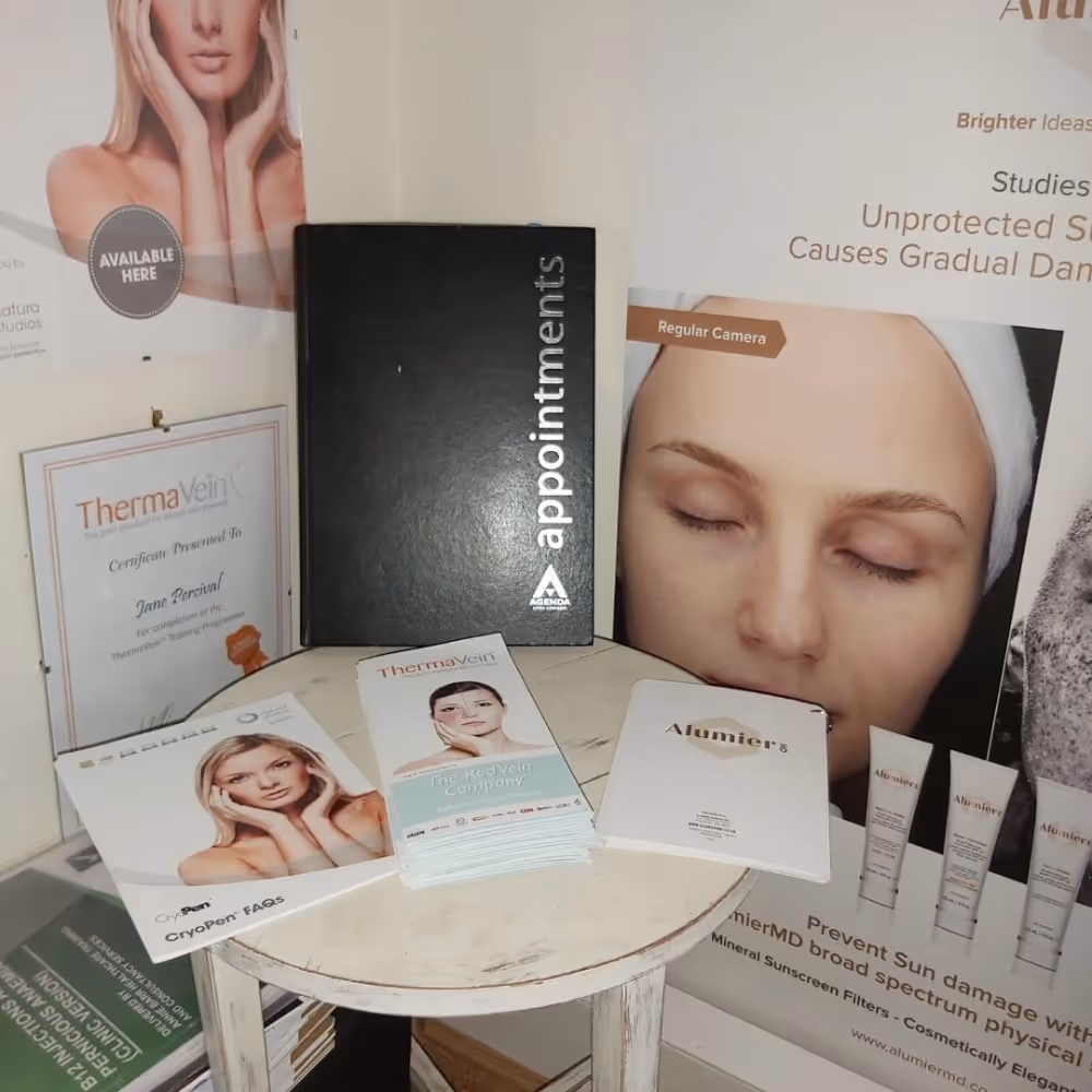 Waiting area in a beauty clinic