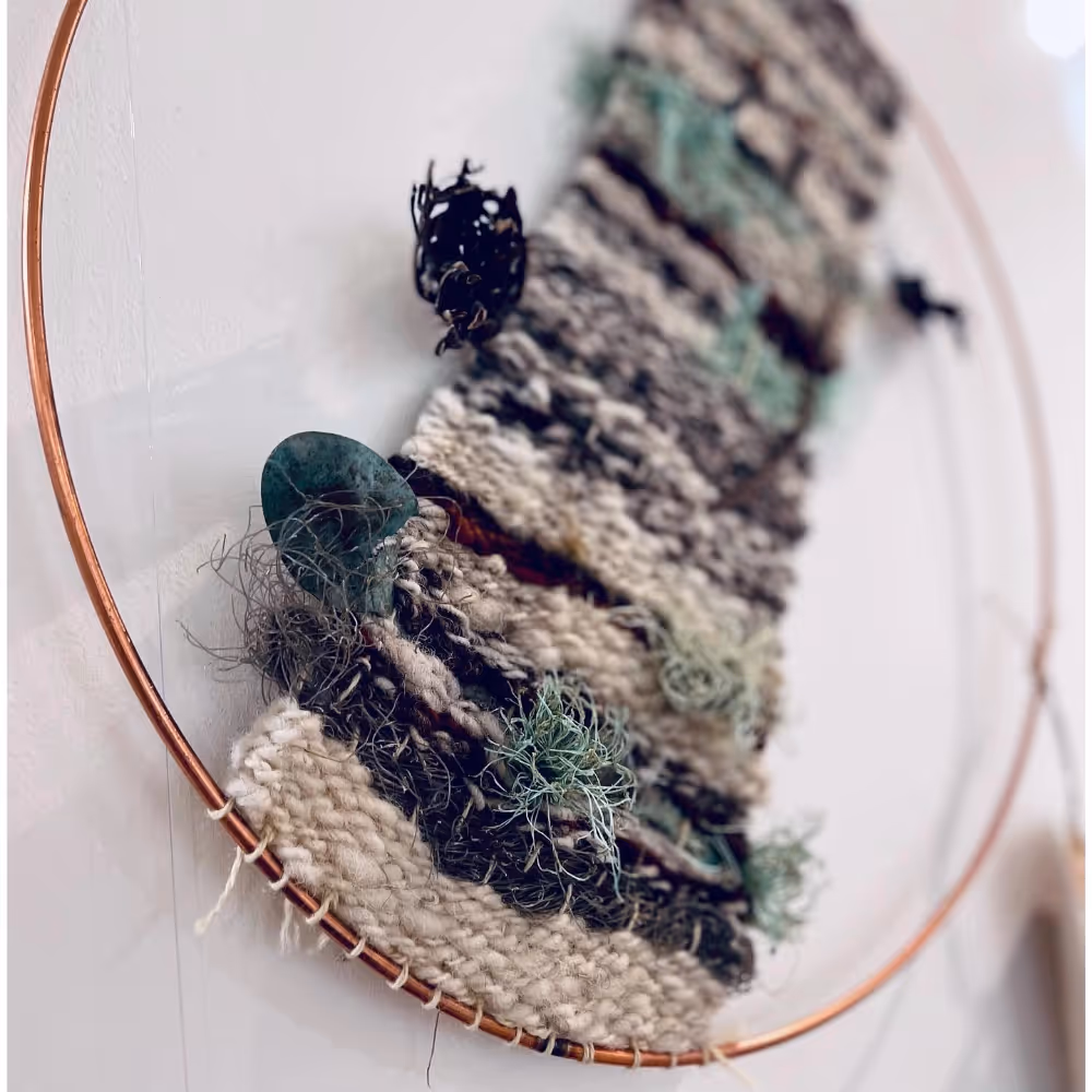 Textile art made with wool