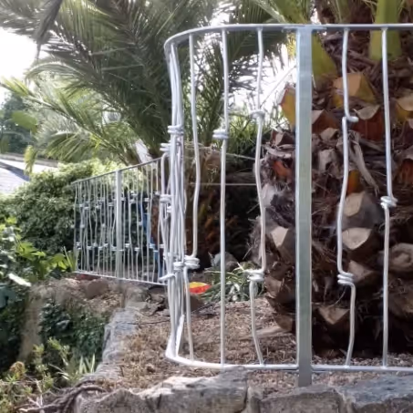 Forged railings on a terrace