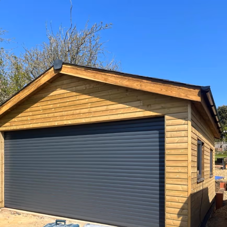 A timber garage