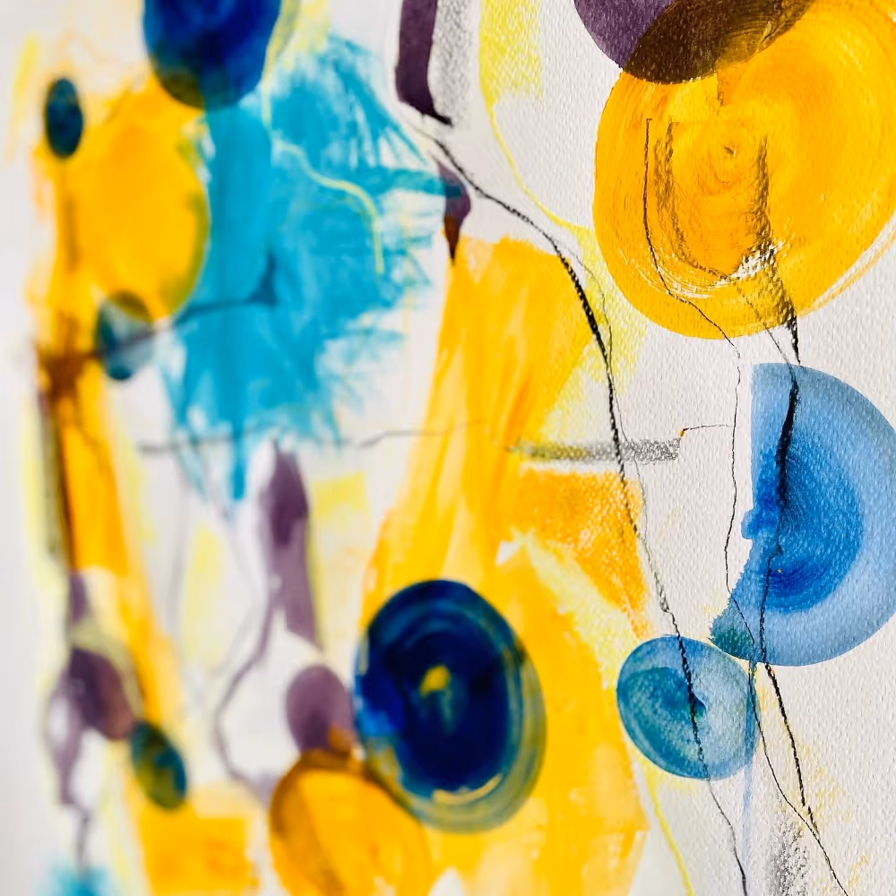 Modern abstract watercolour painting