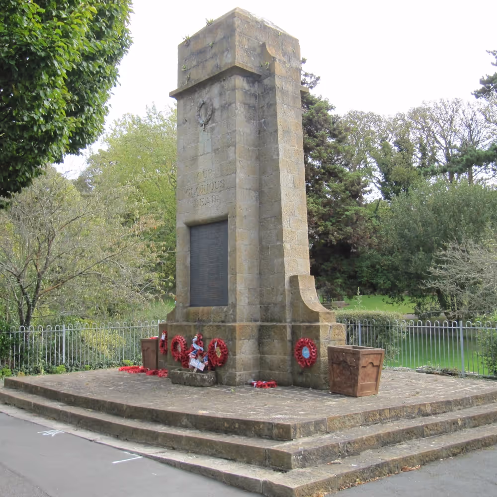 War memorial in a public park