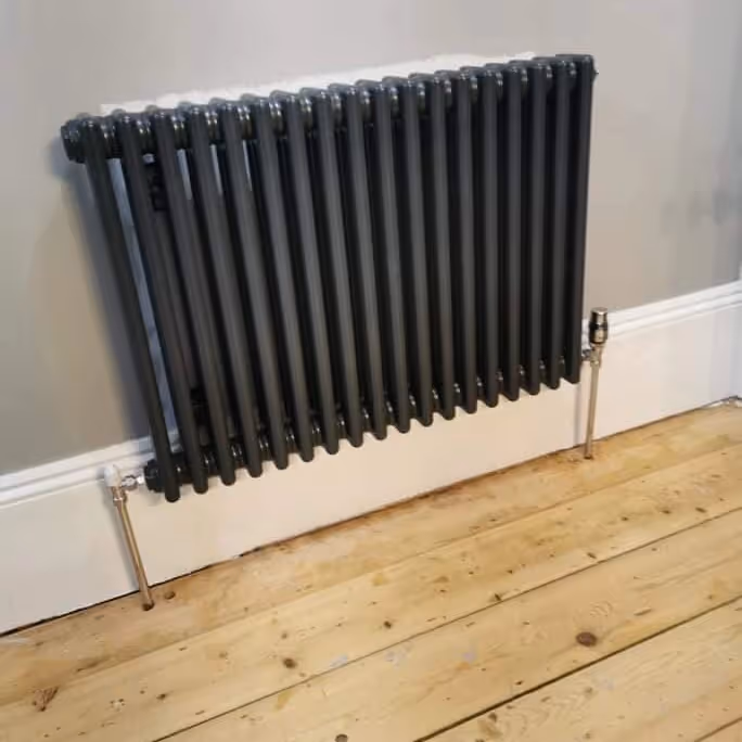 A Victorian style cast iron radiator