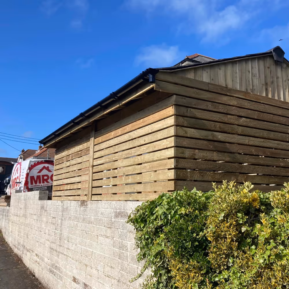 Construction of a timber carport