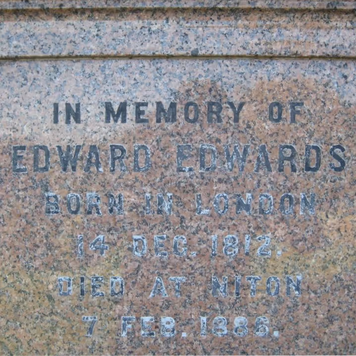 A gravestone of Edward Edwards