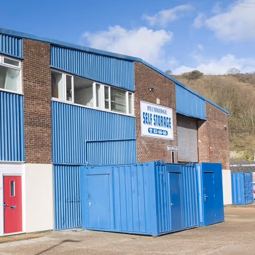 Exterior of a self storage company