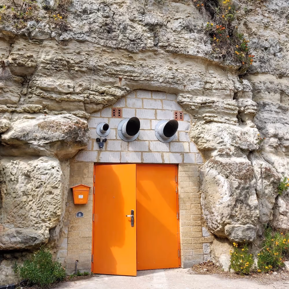 Entrance doors to a cider cave