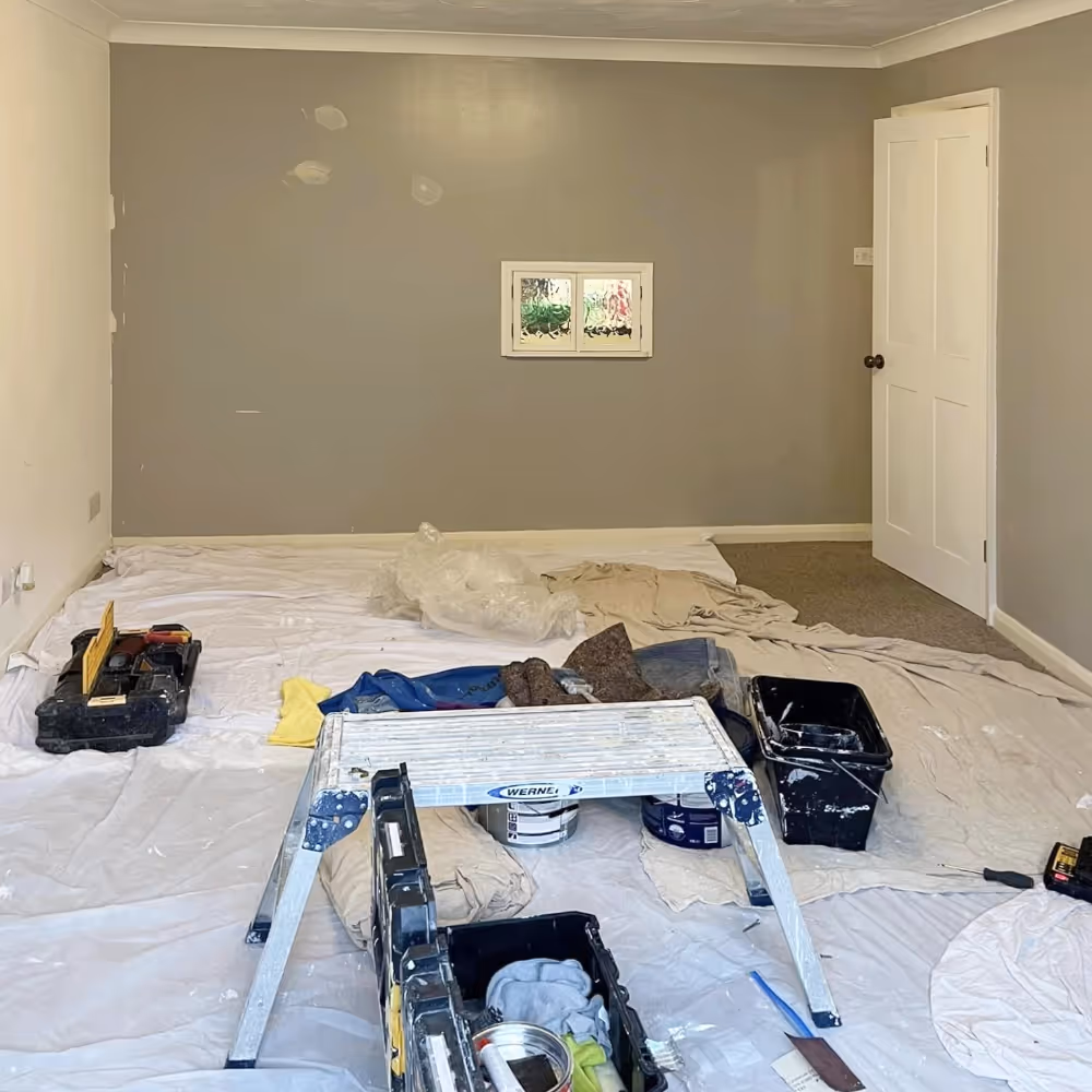 A room being decorated