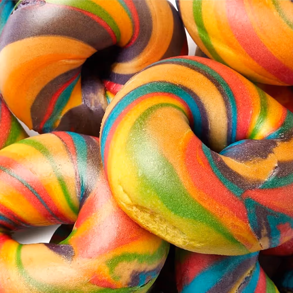 Colourful unicorn burger buns