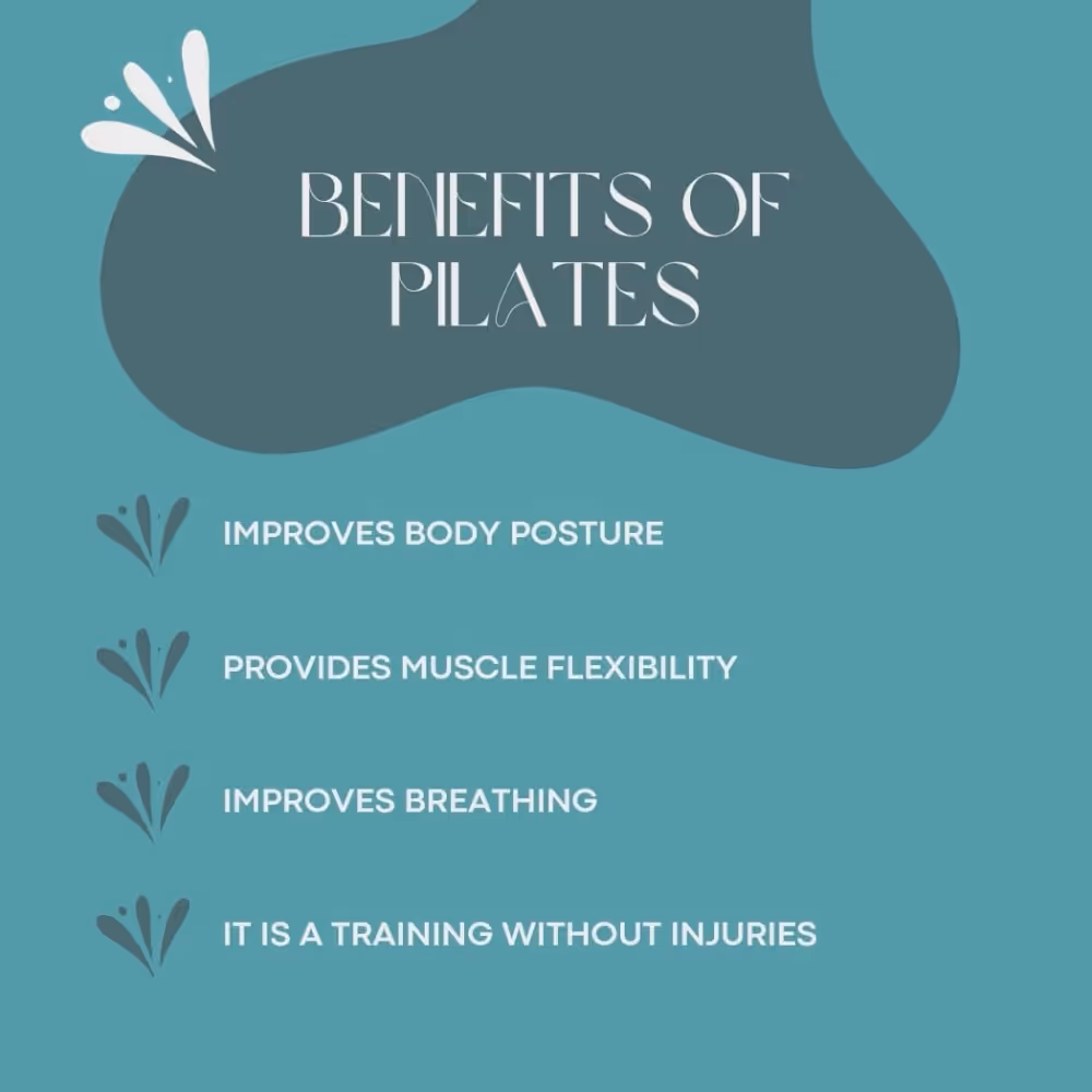An advert for pilates classes