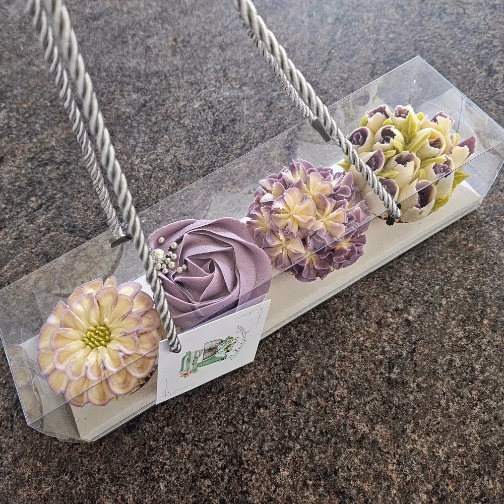 A box of cupcake posies
