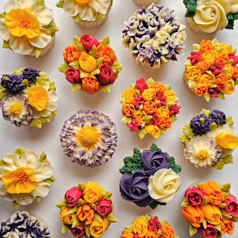 A collection of cupcake posies