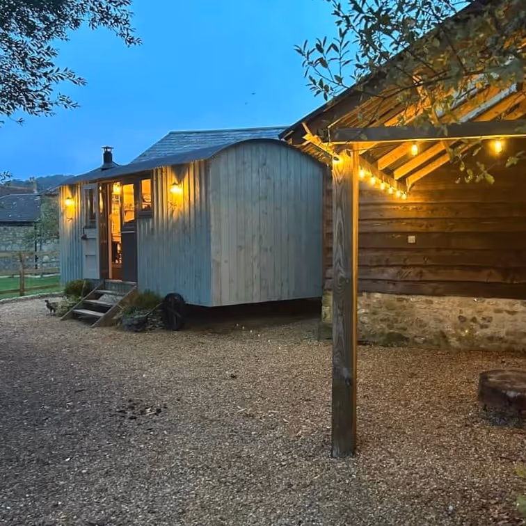 A shepherds hut holiday home