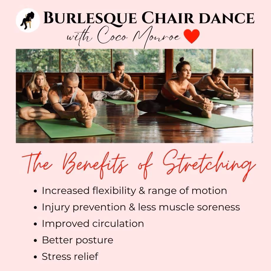 An advert on the benefits of stretching