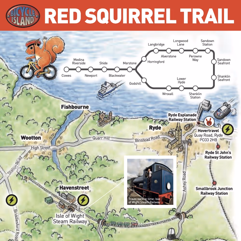 A map of a cycle trail