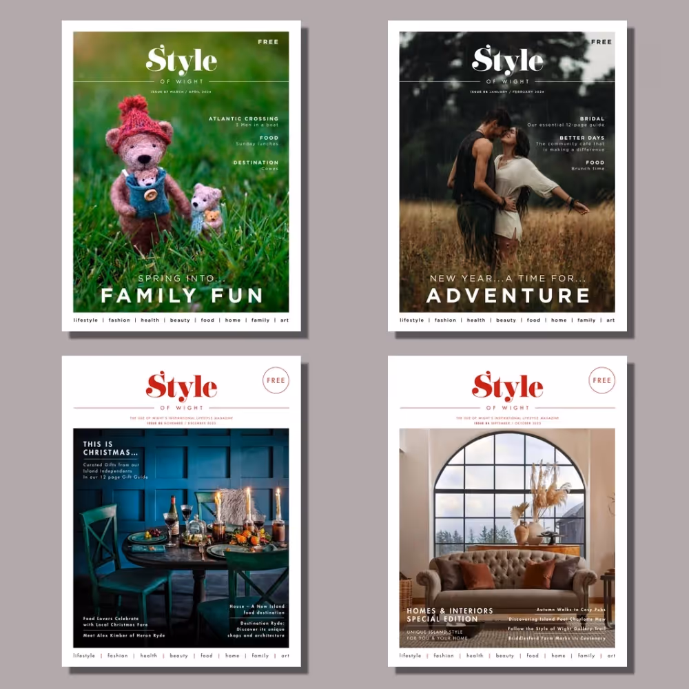 4 lifestyle magazine front covers