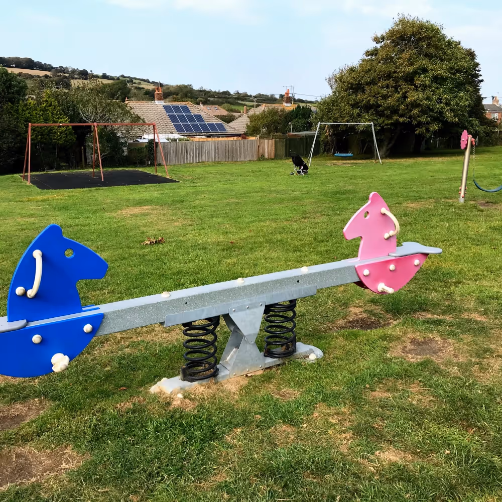 a sea-saw in a kids playground