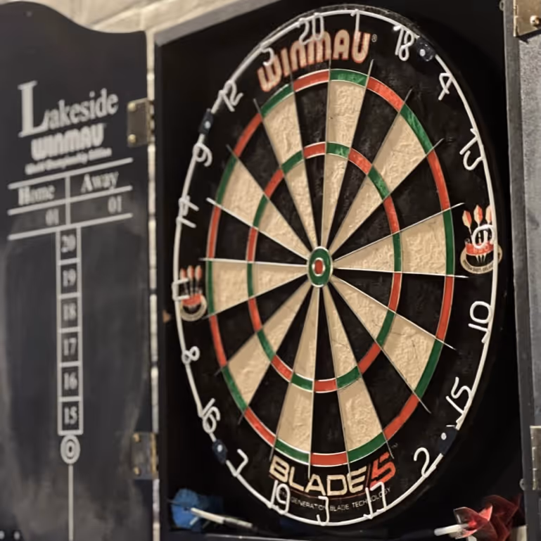 A dart board