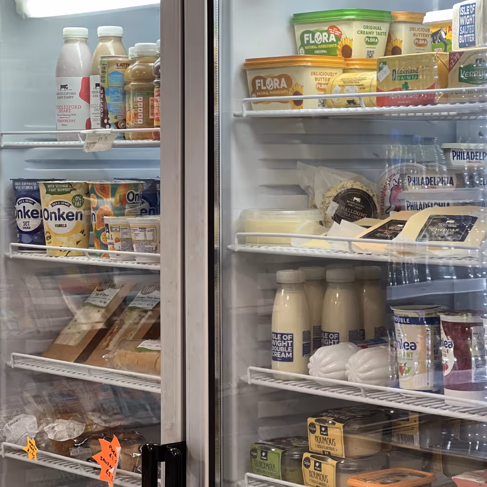 Freezer goods in a grocery store