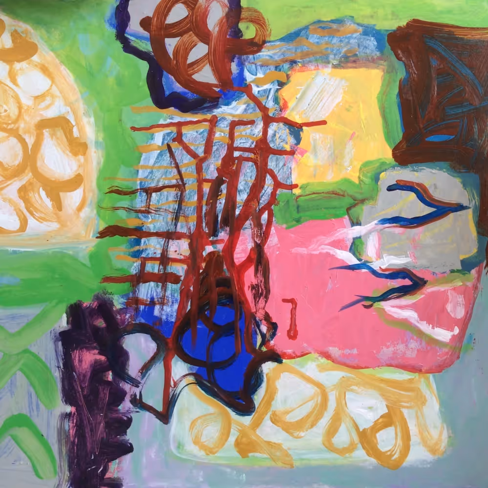 Abstract work in acrylic