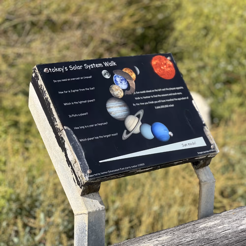 A sign on a post