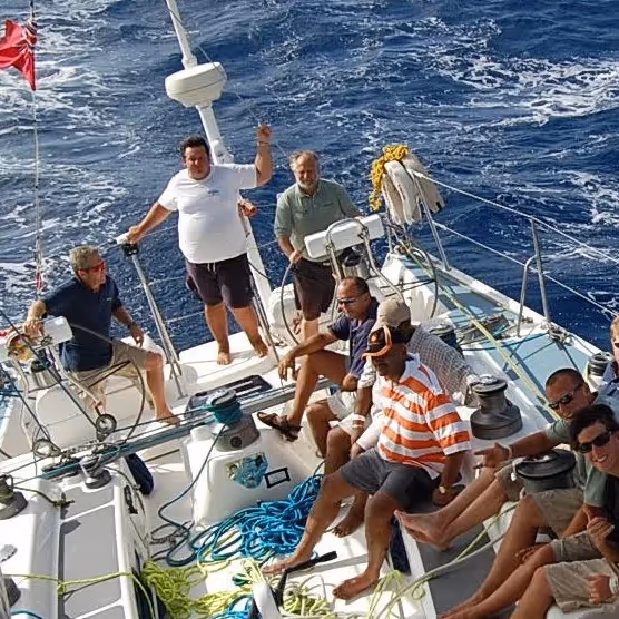 People sailing a yacht