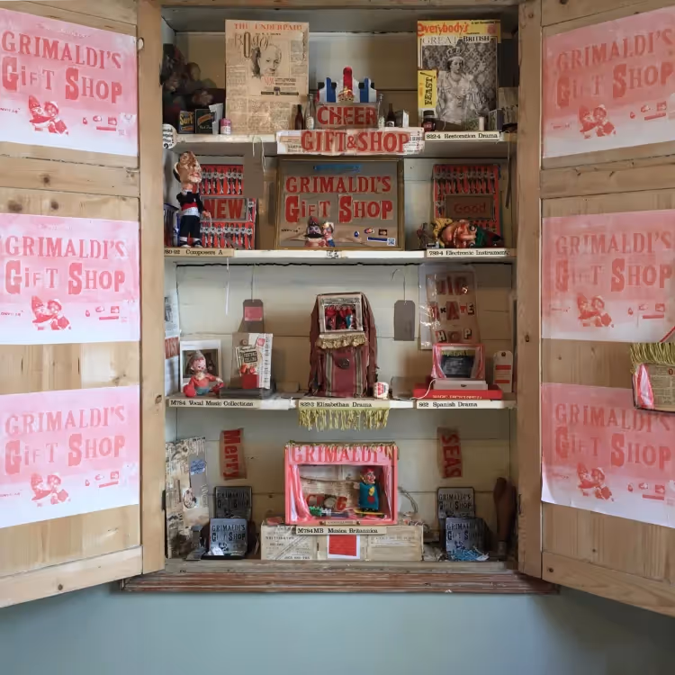 An art installation called Grimaldi's Gift Shop
