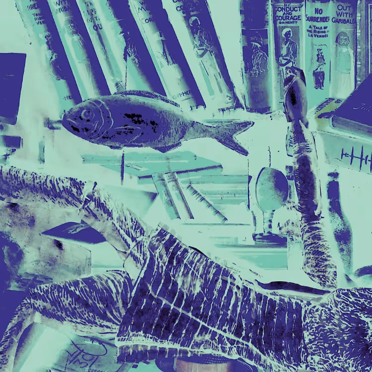 An underwater themed abstract art