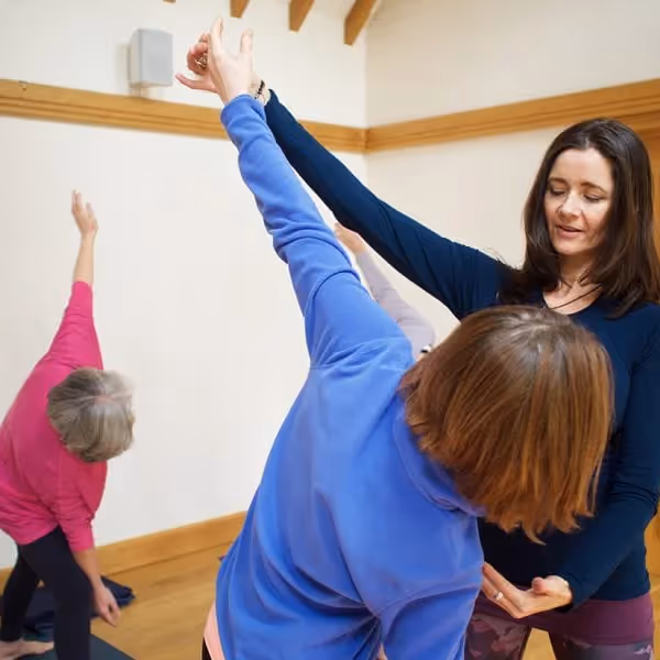 A yoga class