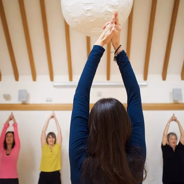 A yoga class