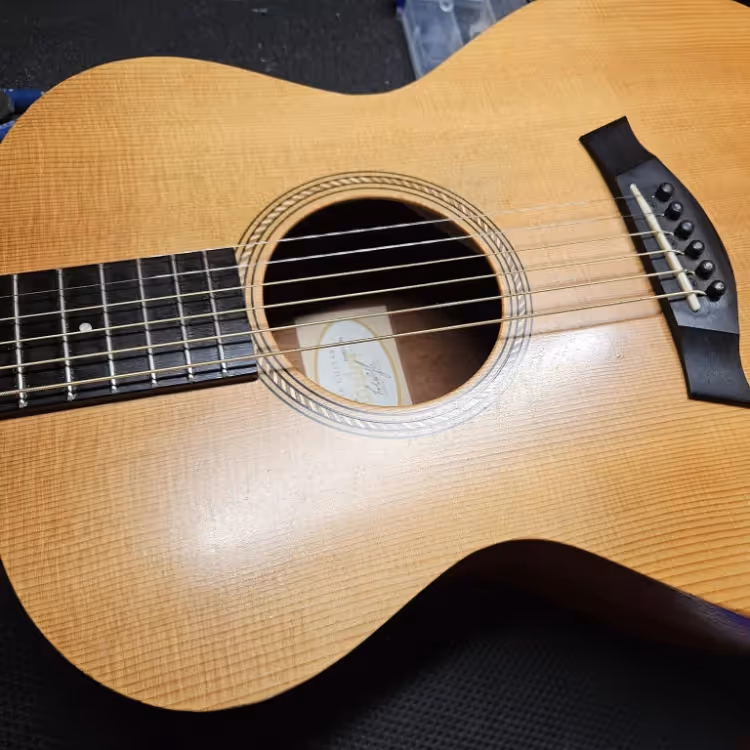 An acoustic guitar