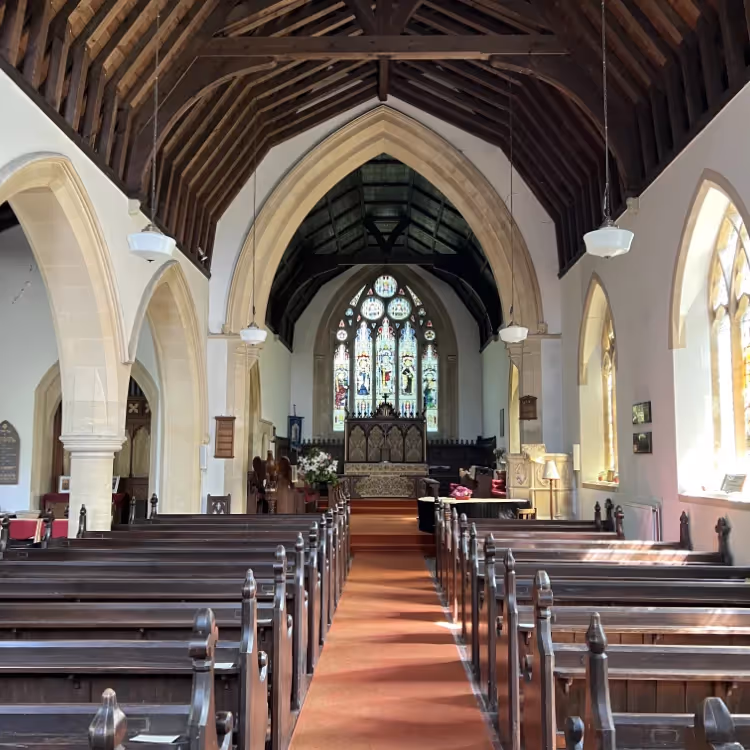 Inside an old parish church