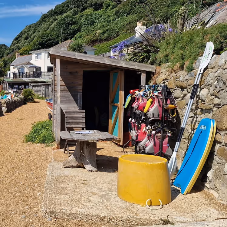 A kayak rental shack