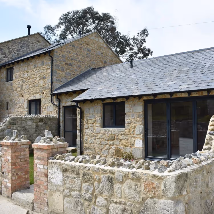 Old stone farm buildings