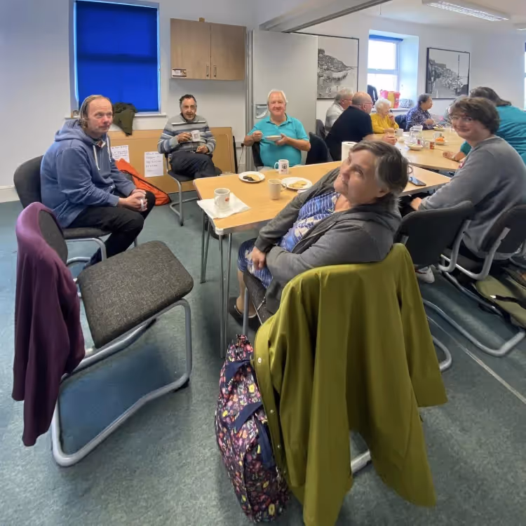 People at a support event