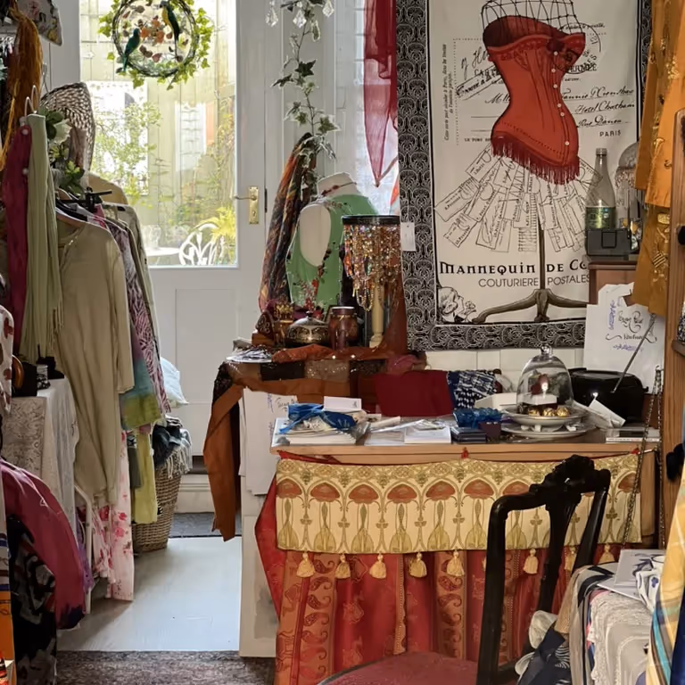 Looking into a vintage shop